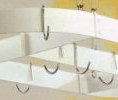 Oval pot rack Black , with chrome chain