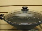 14.2 inch wok with tempered glass lid