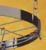hanging pot rack Hammered Steel round , with chrome chain and gr