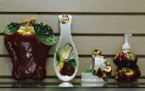 4pc Set apple soap pump, spoon rest