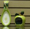 3pc Set green apple soap pump, spoon rest and scrubby holder